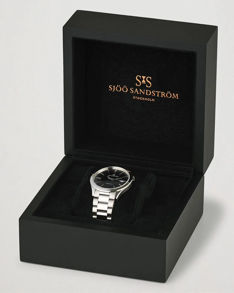 Sjöö Sandström Jubilee Steel Gent Black Stållänk 019009