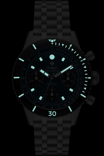Zodiac Super Sea Wolf Sea-Chron Blue Dial ZO3605