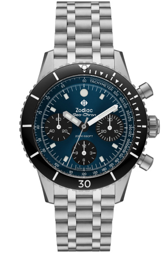 Zodiac Super Sea Wolf Sea-Chron Blue Dial ZO3605