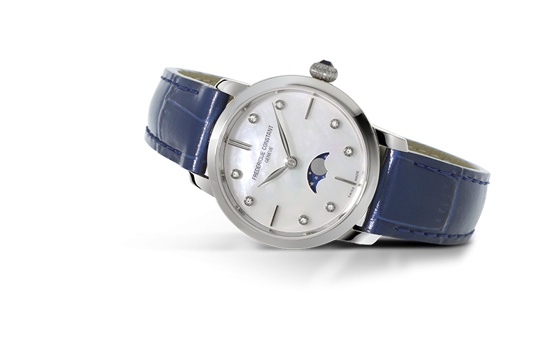 Frederique Constant Slimline 30 mm Moonphase & Diamonds Ladies Watch