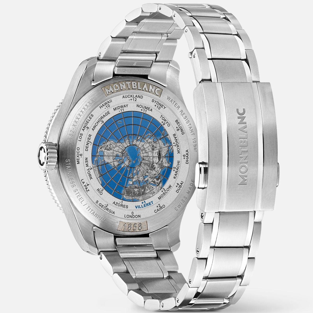 Montblanc 1858 GMT Blue dial 42mm MB129616