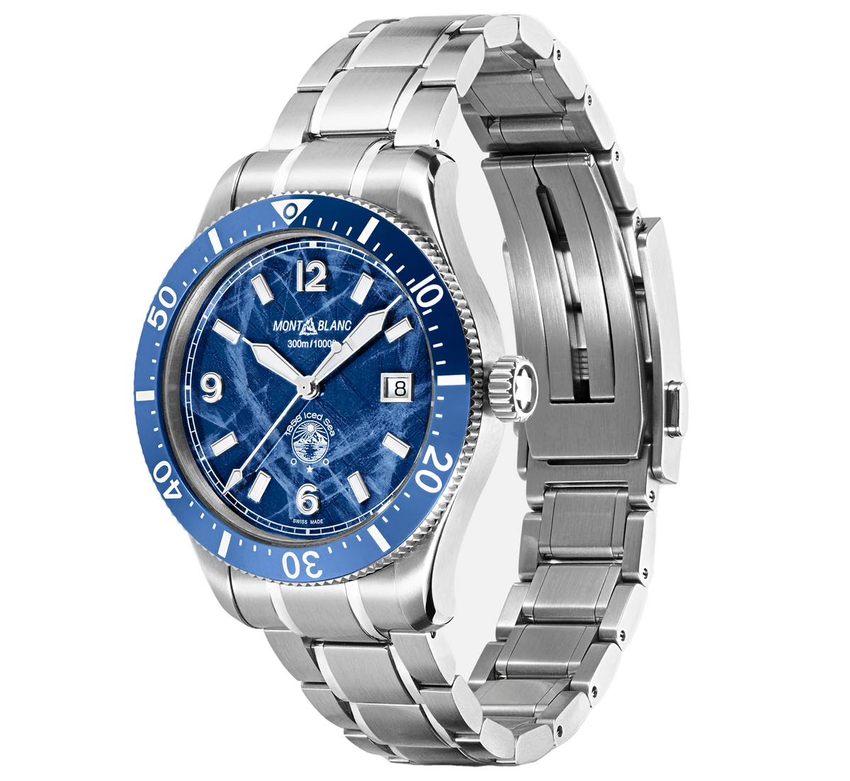 Montblanc 1858 Iced Sea Blue Automatic Date MB129369