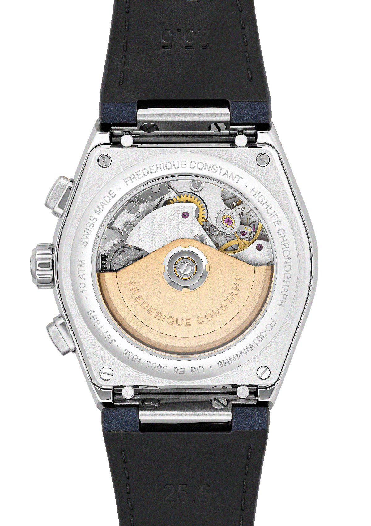 Frederique Constant Highlife Chronograph Automatic 41mm White & Leather strap FC-391WN4NH6