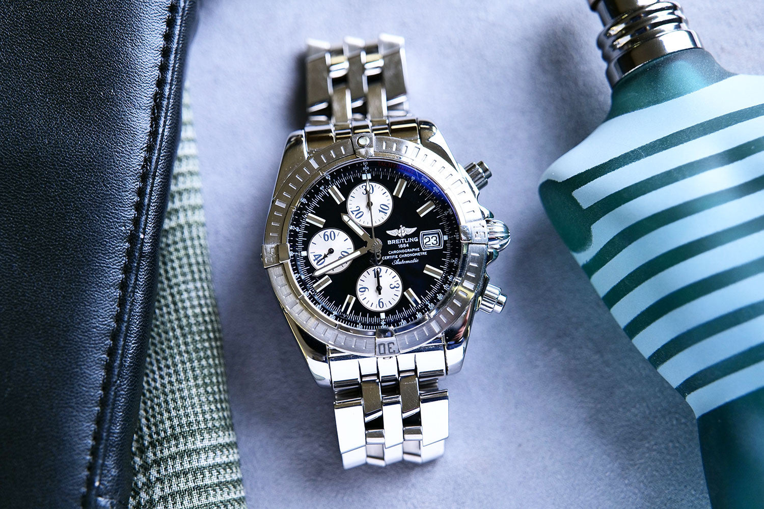 BEGAGNAD Breitling Chronomat Evolution 44mm Svart & rostfritt stål A13356