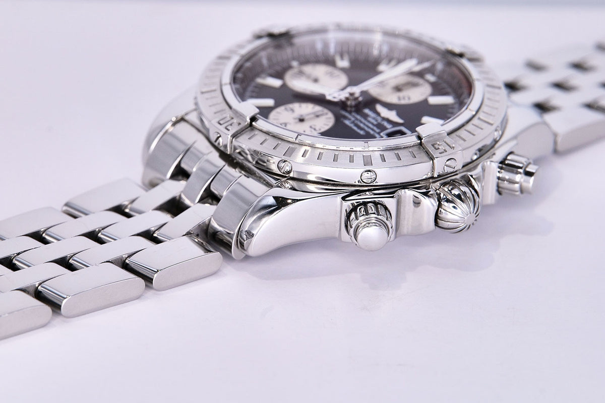 BEGAGNAD Breitling Chronomat Evolution 44mm Svart & rostfritt stål A13356