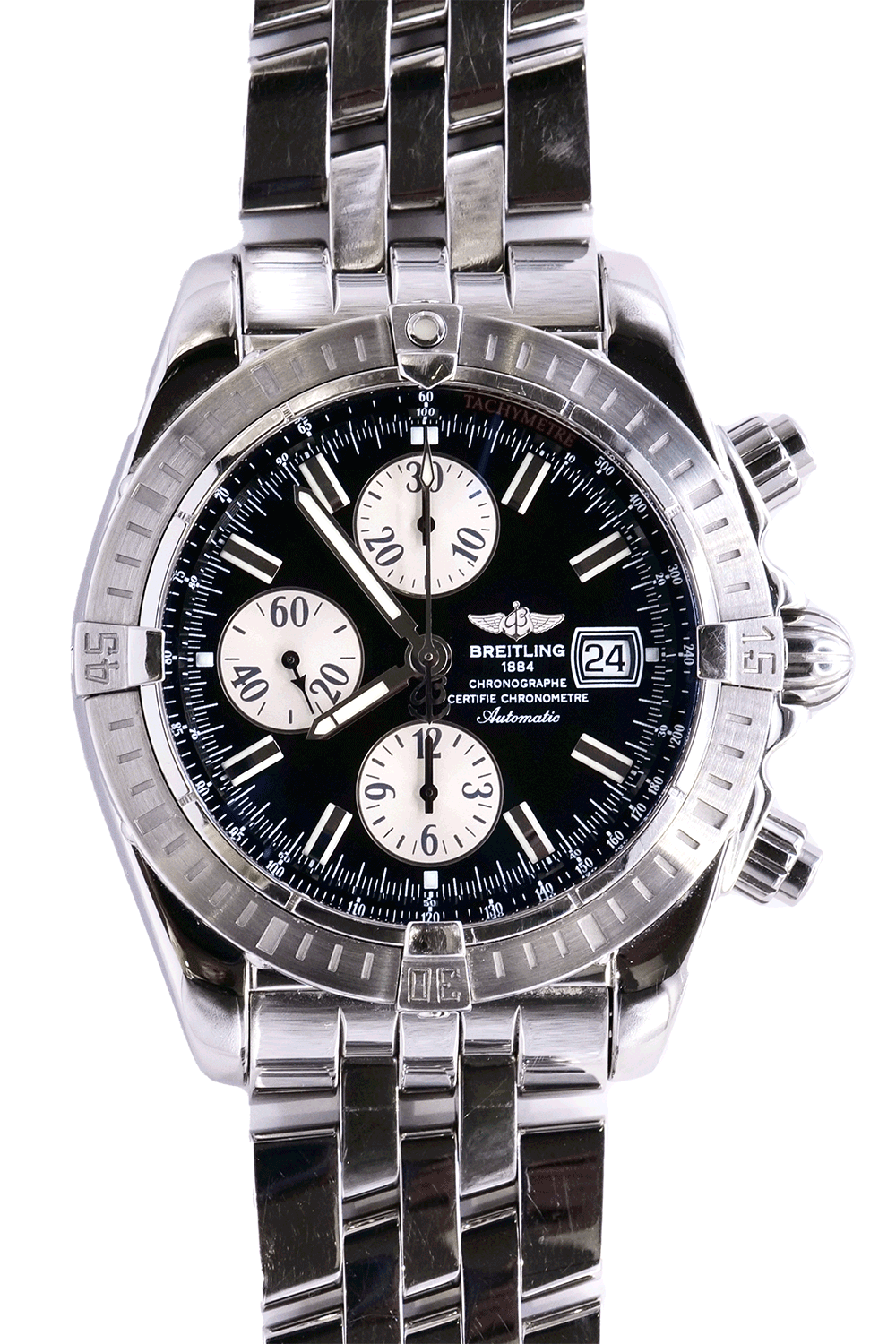 BEGAGNAD Breitling Chronomat Evolution 44mm Svart & rostfritt stål A13356