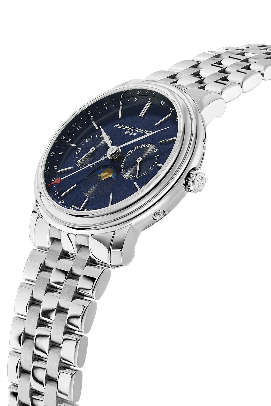Frederique Constant Classics Index Business Timer 40mm Blue & Steel FC-270N4P6B