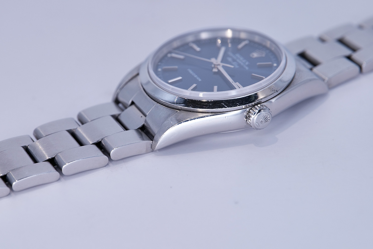SOLD PRE-OWNED Rolex Air King 34mm Blue & Steel 14000