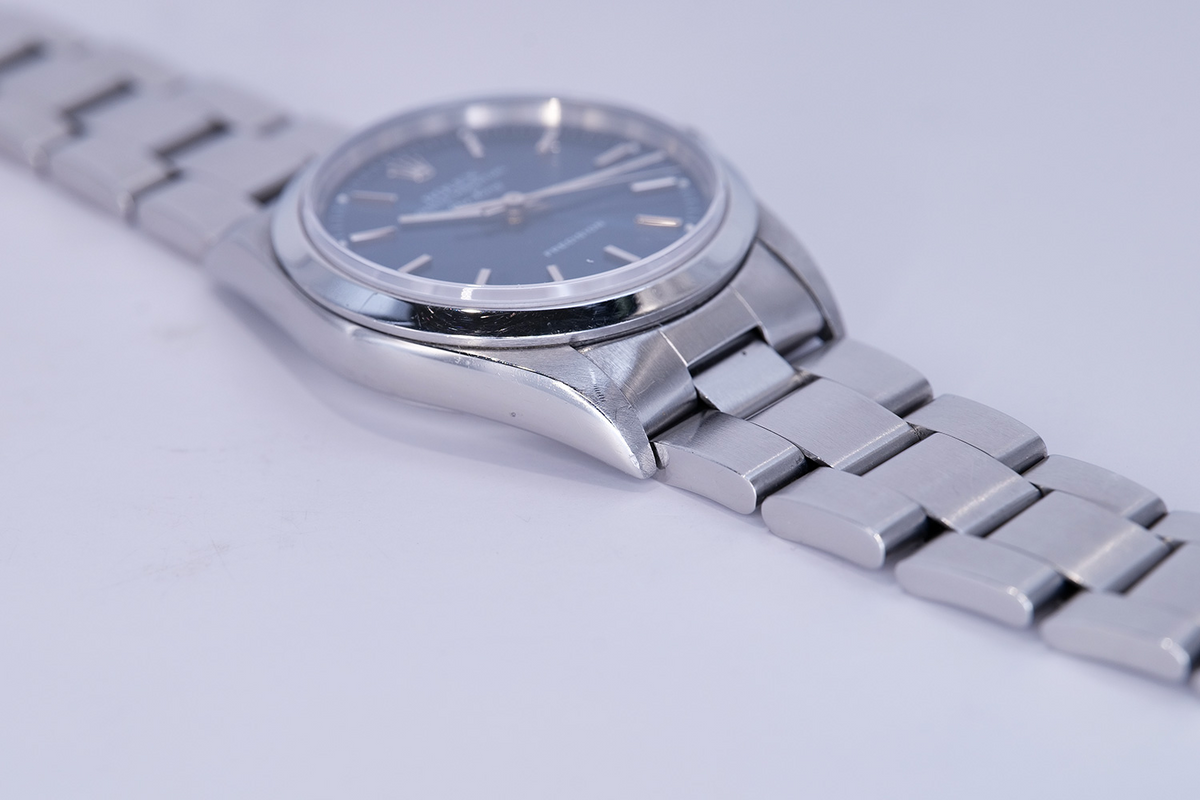 SOLD PRE-OWNED Rolex Air King 34mm Blue & Steel 14000