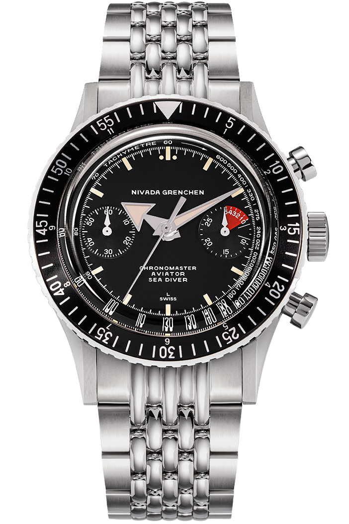 Nivada Grenchen Chronomaster Broad Arrow Manual Beads Of Rice Bracelet 86007M04