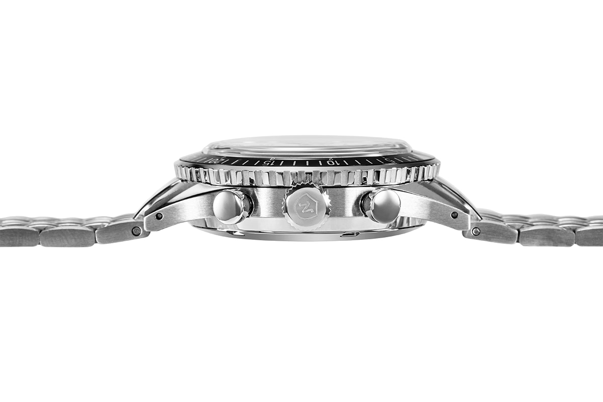 Nivada Grenchen Chronomaster White Panda Manual Bead Of Rice Bracelet 86010WM04