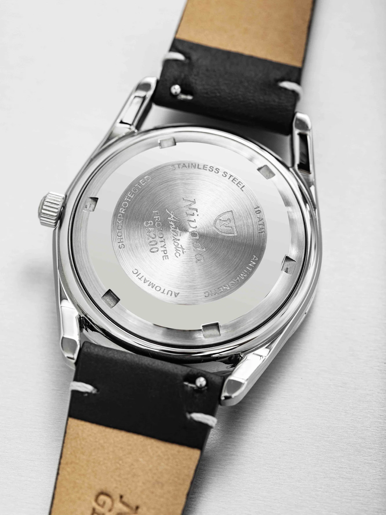 Nivada Grenchen Antarctic Spider Silver & Leather Strap 32023A09