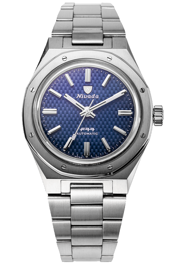 Nivada Grenchen F77 Automatic 37mm blue & stainless steel 68001A77