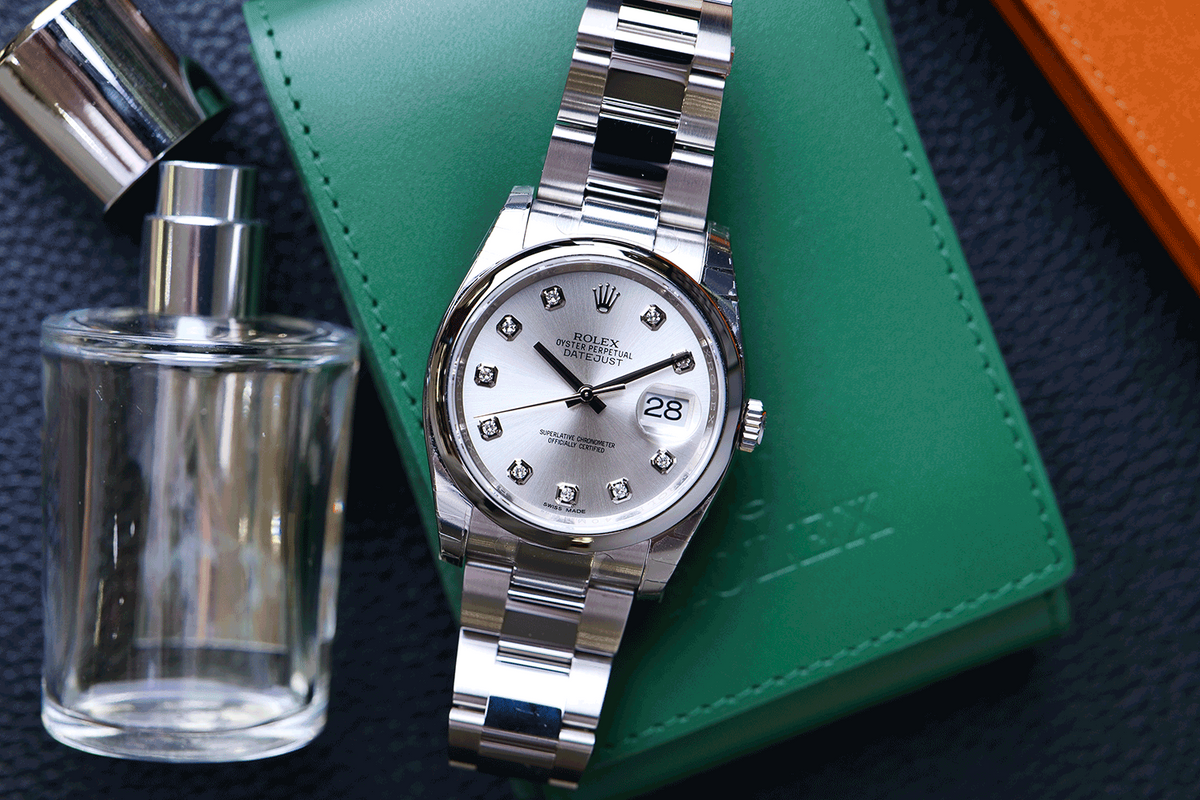 SÅLD - BEGAGNAD Rolex Datejust 36mm Stål och Silver 116200