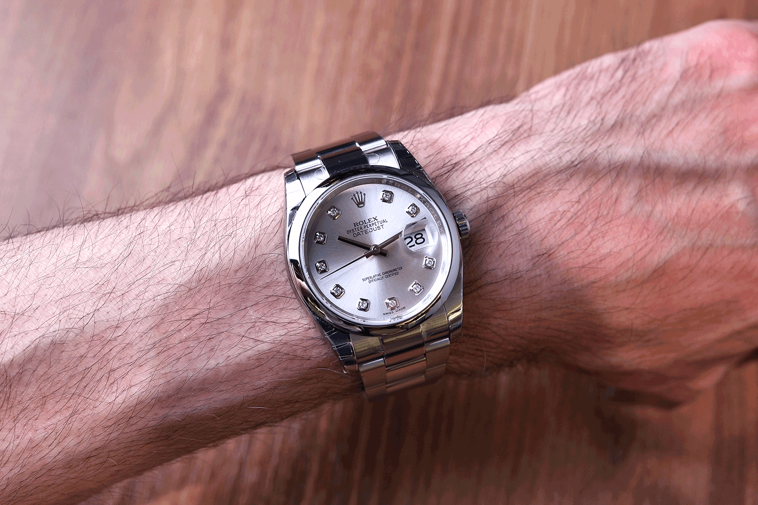 SÅLD - BEGAGNAD Rolex Datejust 36mm Stål och Silver 116200