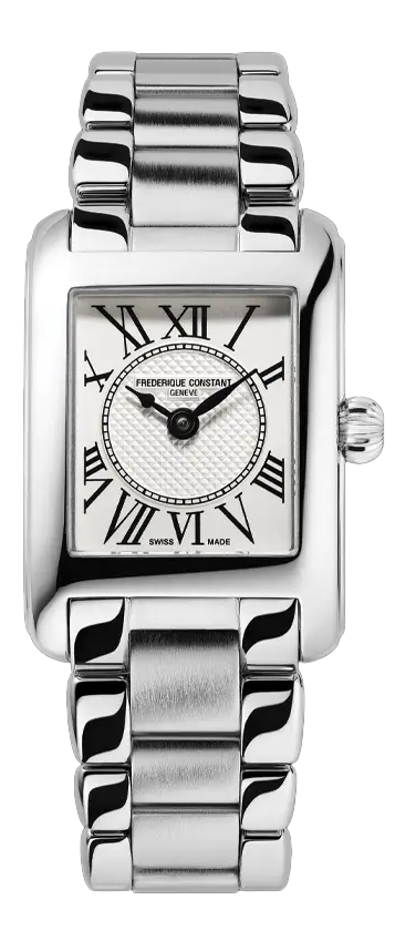 Frederique Constant Classics Lady Carree 23x21mm Quartz Silver & Stållänk