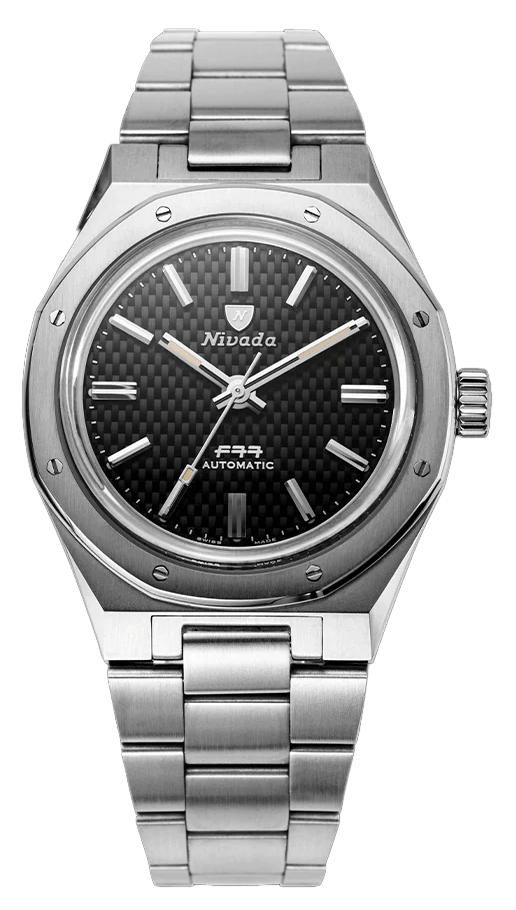 Nivada Grenchen F77 Automatic, Black no Date 68000A77