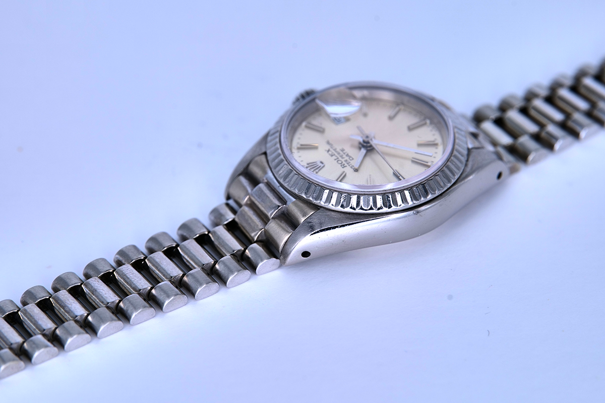 PRE-OWNED Rolex Lady-Date Silver 69179