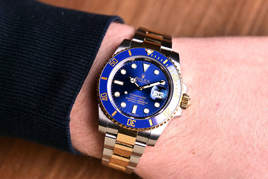 PRE-OWNED Rolex Submariner Blue Gold & Steel 116613LB