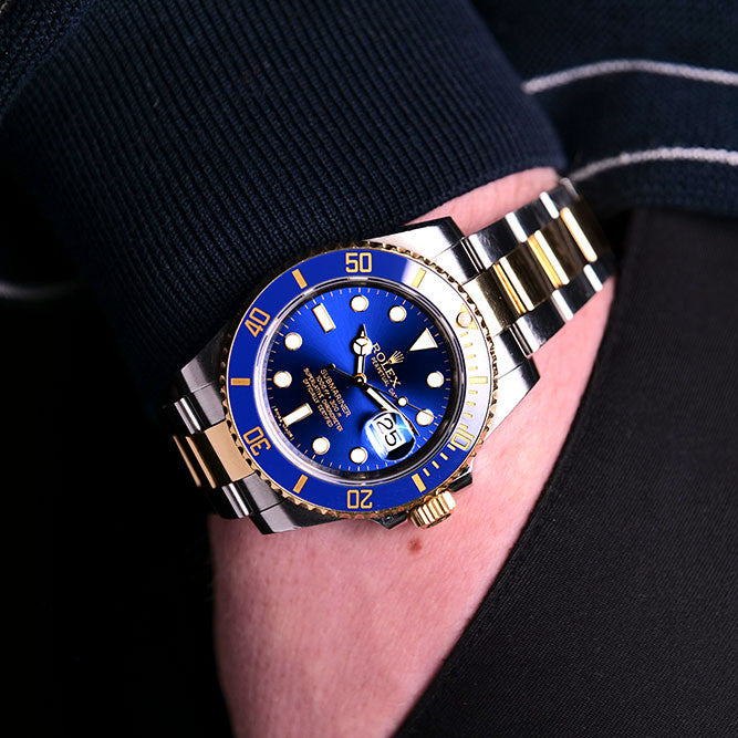 PRE-OWNED Rolex Submariner Blue Gold & Steel 116613LB