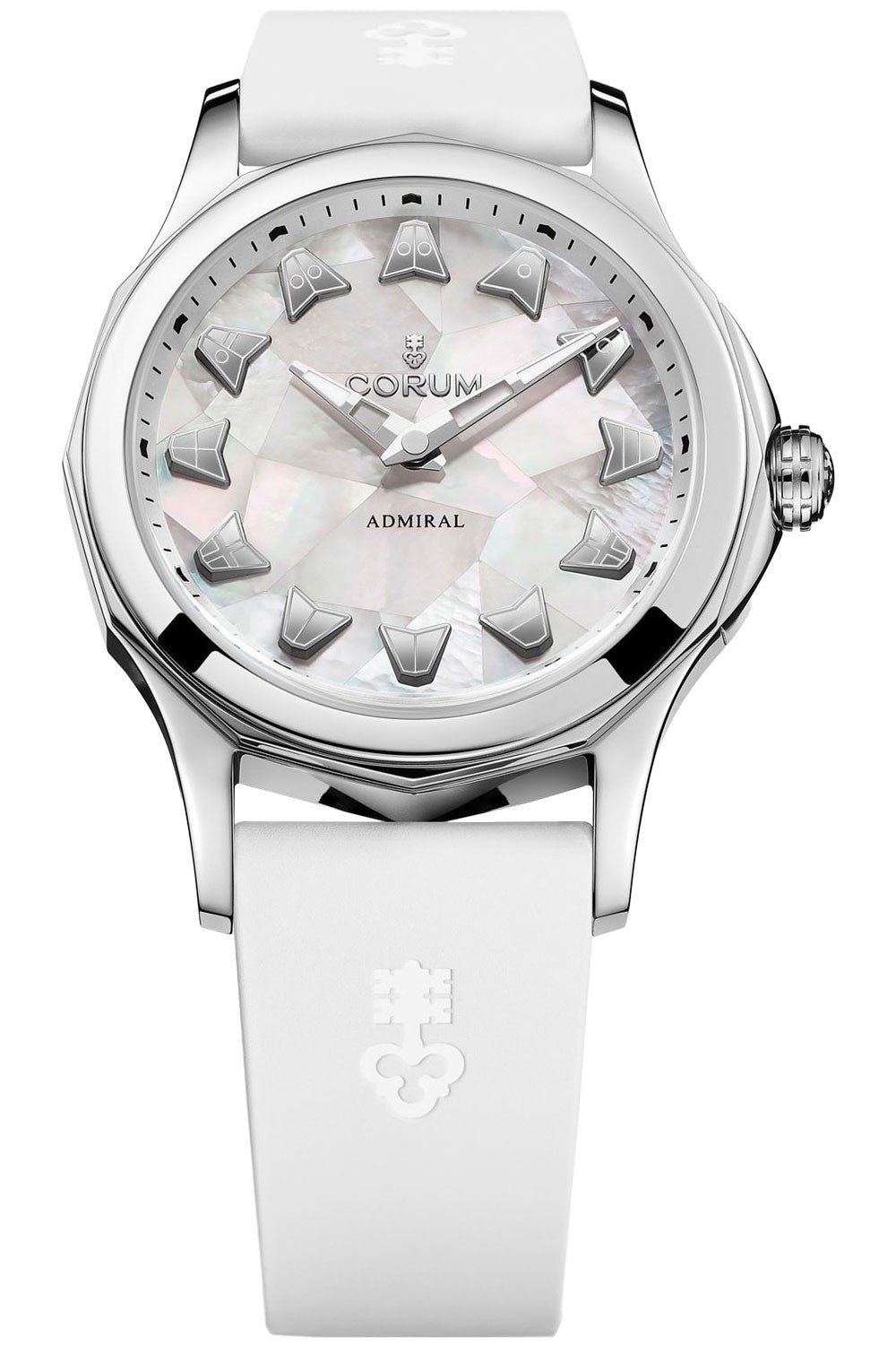Corum Admiral Legend 38mm White Mother of Pearl & Rubber Strap Ref. A082/03579