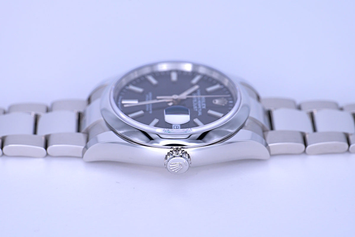 BEGAGNAD Rolex Datejust 36mm svart & stål Ref 126200