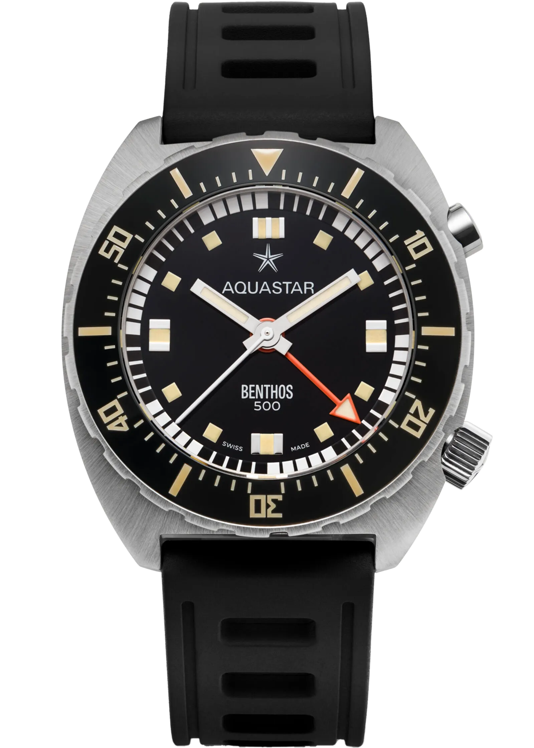 Aquastar Benthos 500 II svart & gummiband