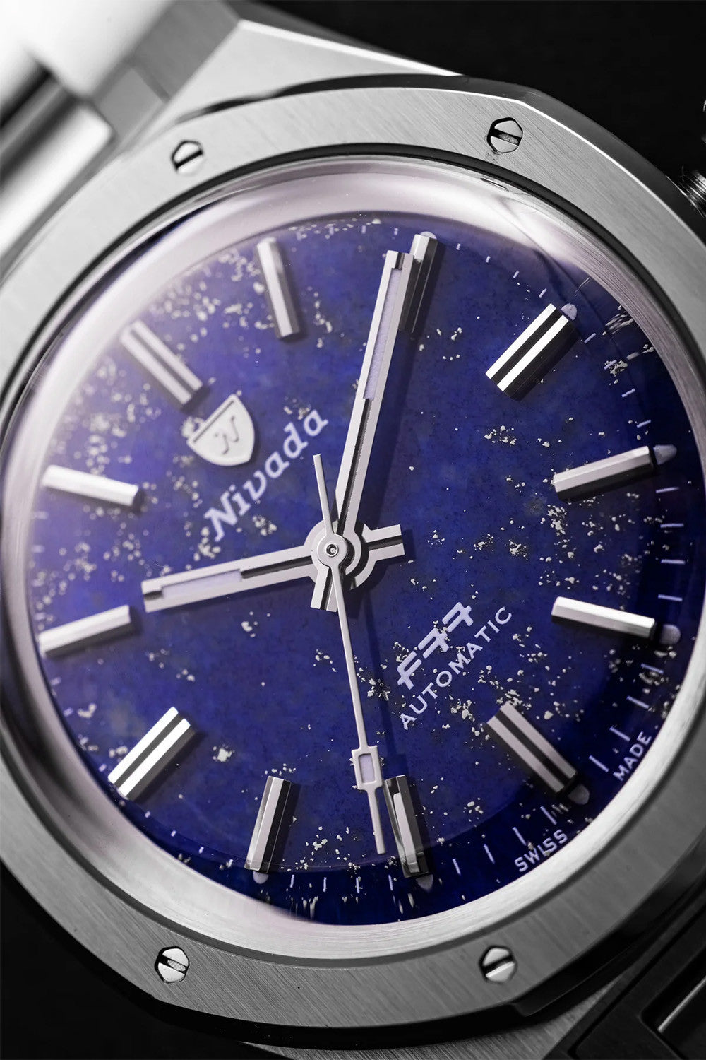 Nivada Grenchen F77 Lapis Lazuli Blue & Stainless Steel