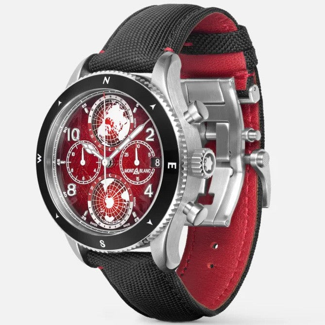 Montblanc 1858 Geosphere Chronograph 0 Oxygen Limited Edition Red