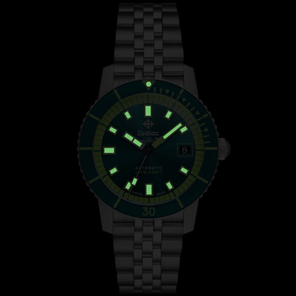 Zodiac Super Sea Wolf Compression Diver Grön & Silver ZO9310