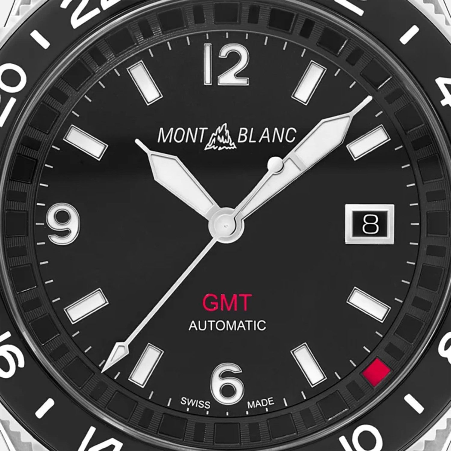 Montblanc 1858 GMT Svart & Gummiband MB129766