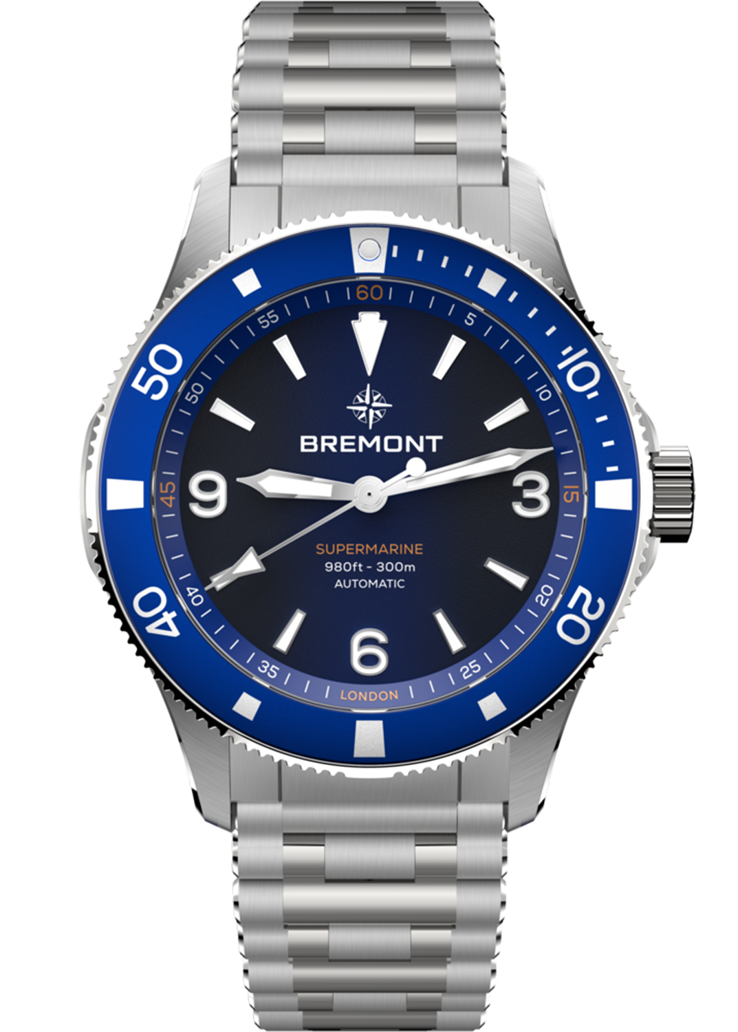 Bremont Supermarine 300M Blue & Bracelet SM40-ND-SS-BL-B