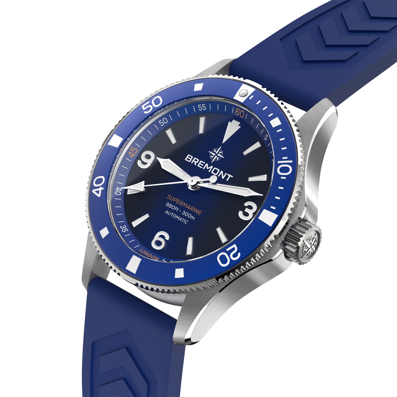 Bremont Supermarine 300M Blue & Rubber SM40-ND-SS-BL-R-S