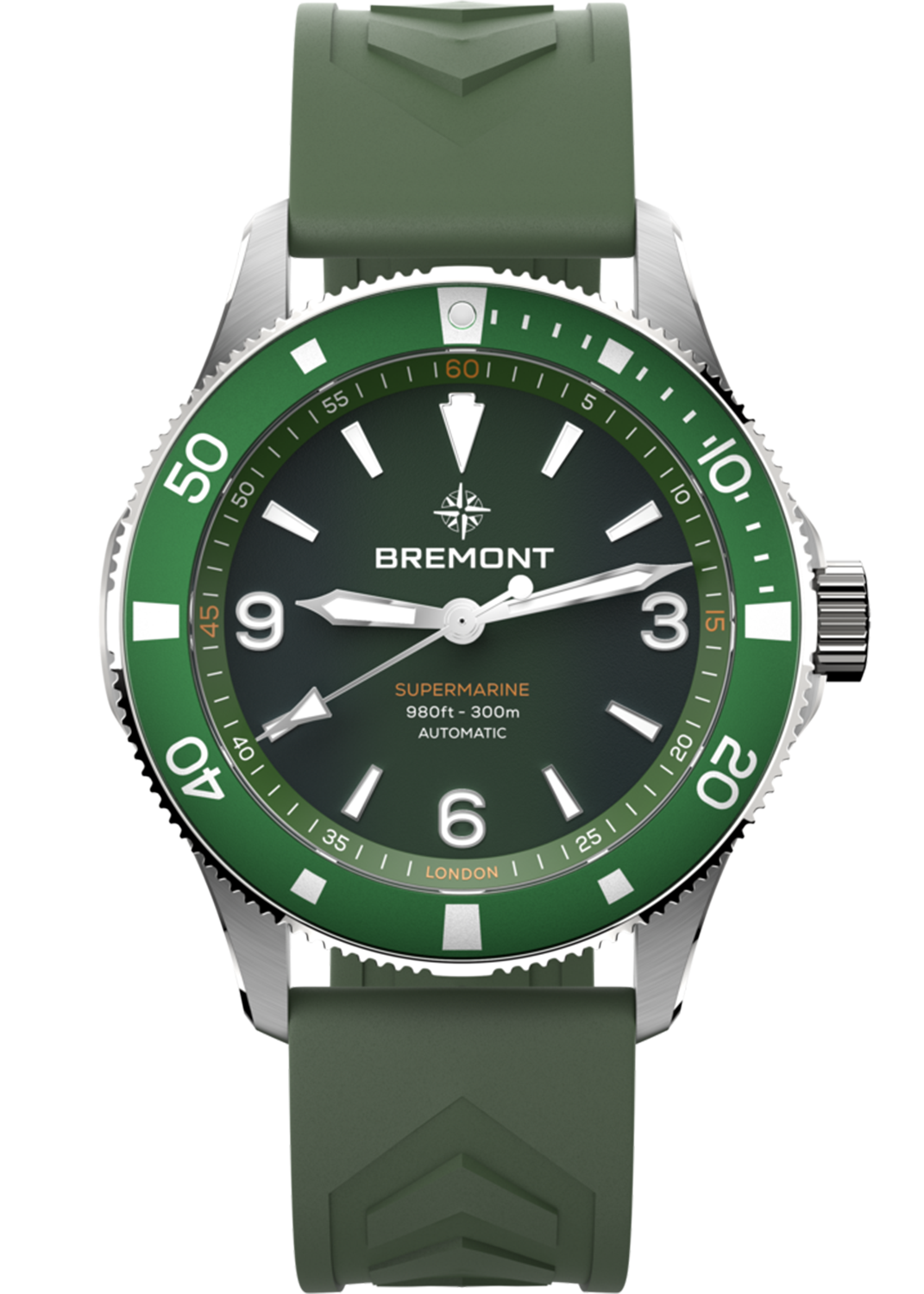 Bremont Supermarine 300M Green & Rubber SM40-ND-SS-GN-R-S