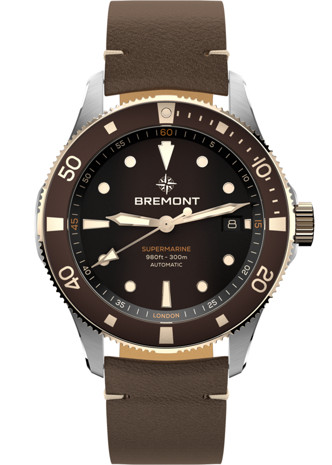 Bremont Supermarine 300M Date Brown Leather SM40-DT-BI-BR-L-S