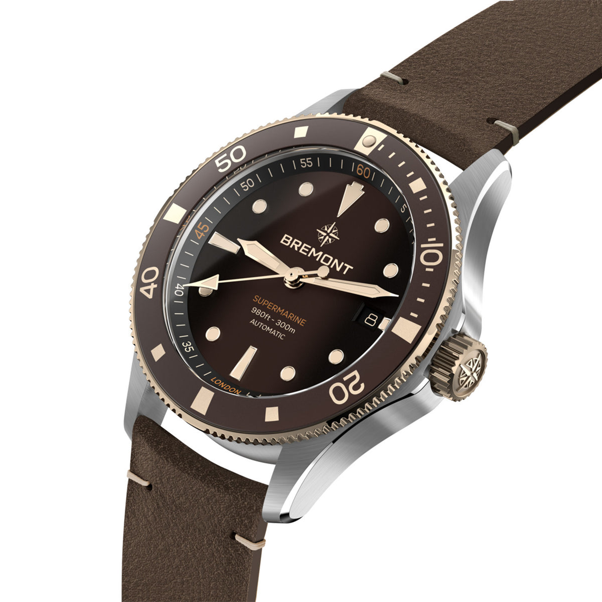 Bremont Supermarine 300M Date Brown Leather SM40-DT-BI-BR-L-S