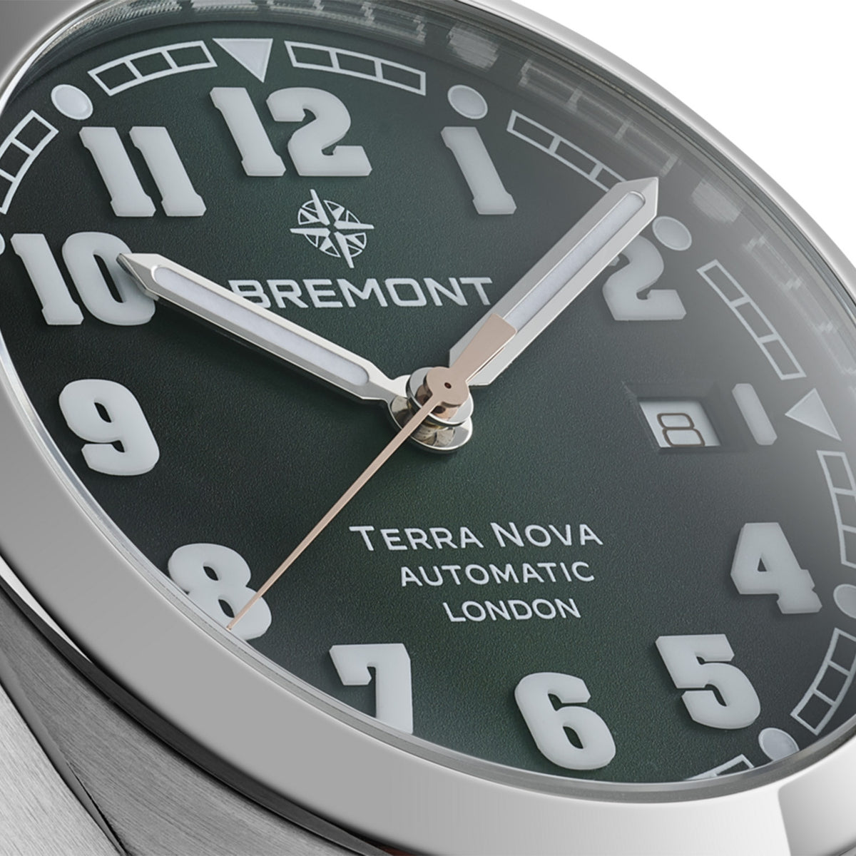 Bremont Terra Nova 40.5 Date Grön & Stållänk
