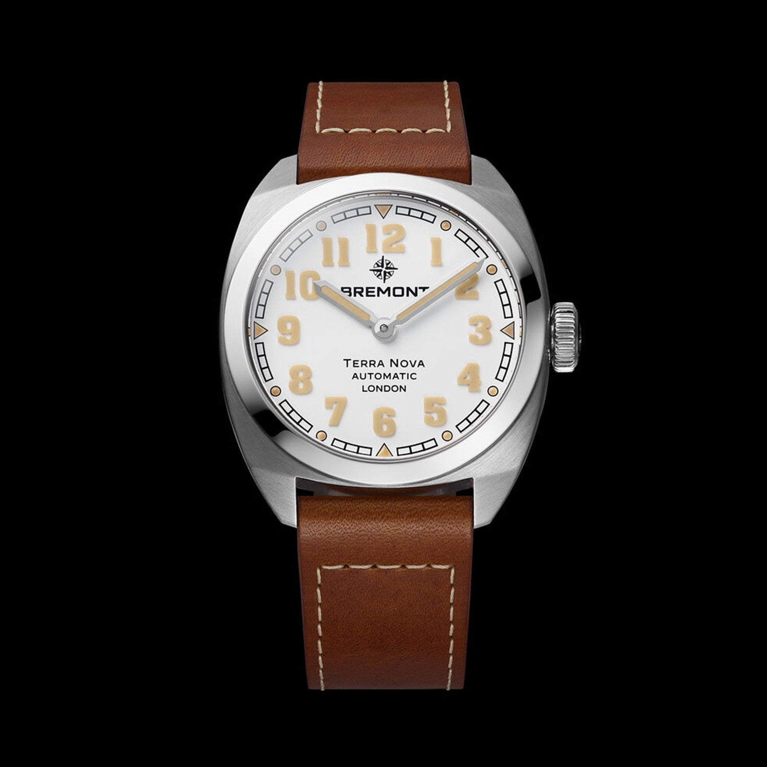 Bremont Terra Nova White & Brown Leather