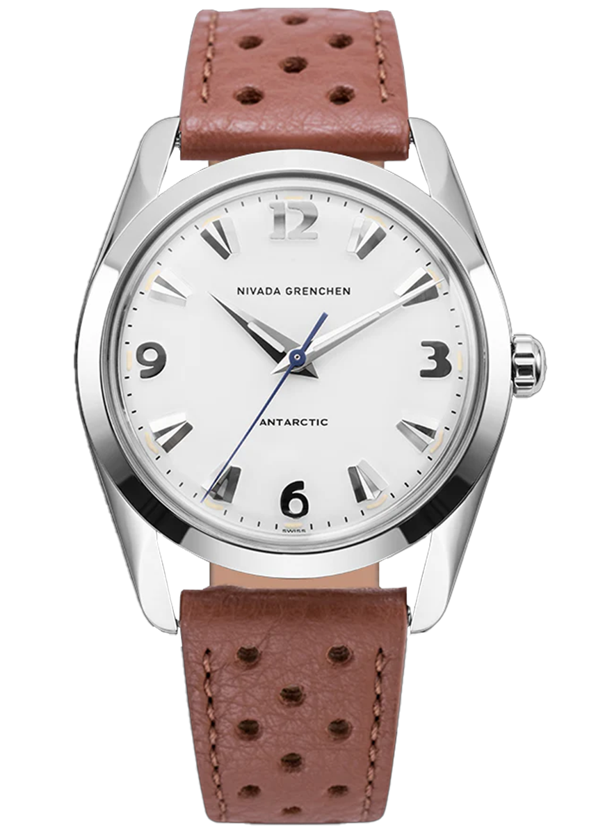Nivada Grenchen Antarctic 35 mm vit 35005M41