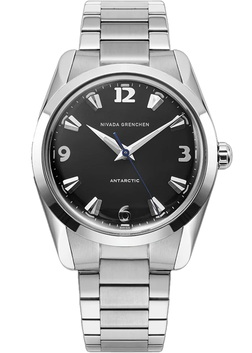 Nivada Grenchen Antarctic 35 mm Svart Vit Luminova 35002M20