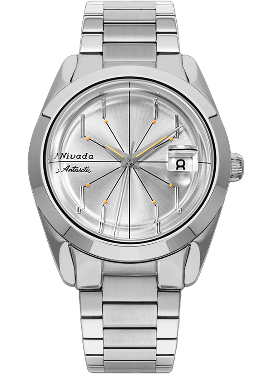 Nivada Grenchen Antarctic Spider Silver & Steel Bracelet 32023A20