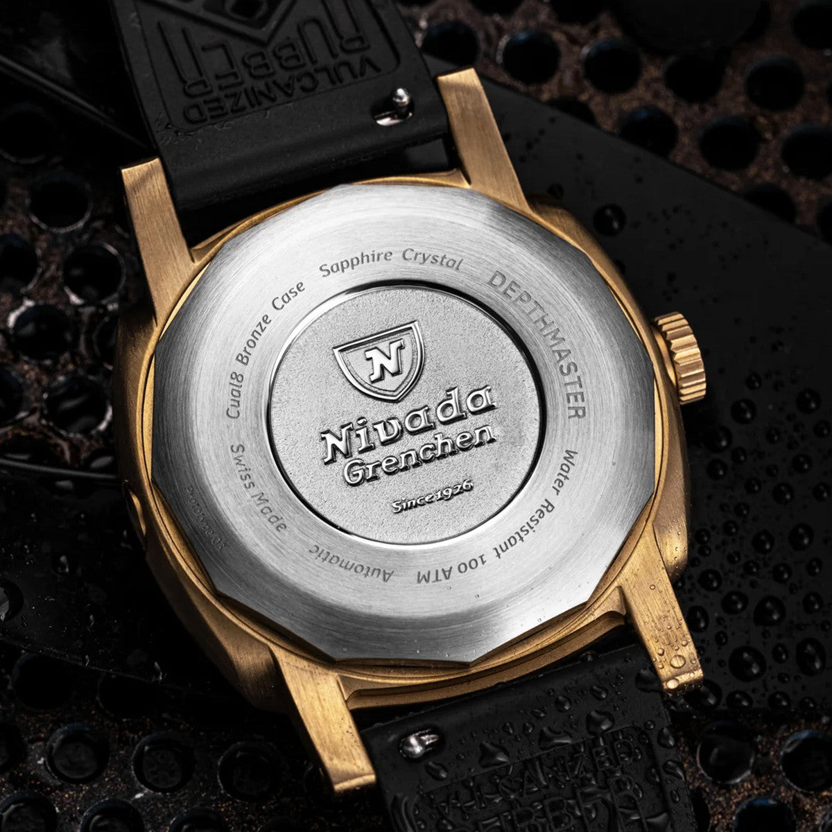 Nivada Grenchen Depthmaster Bronze Rubber Tropic 14123A01