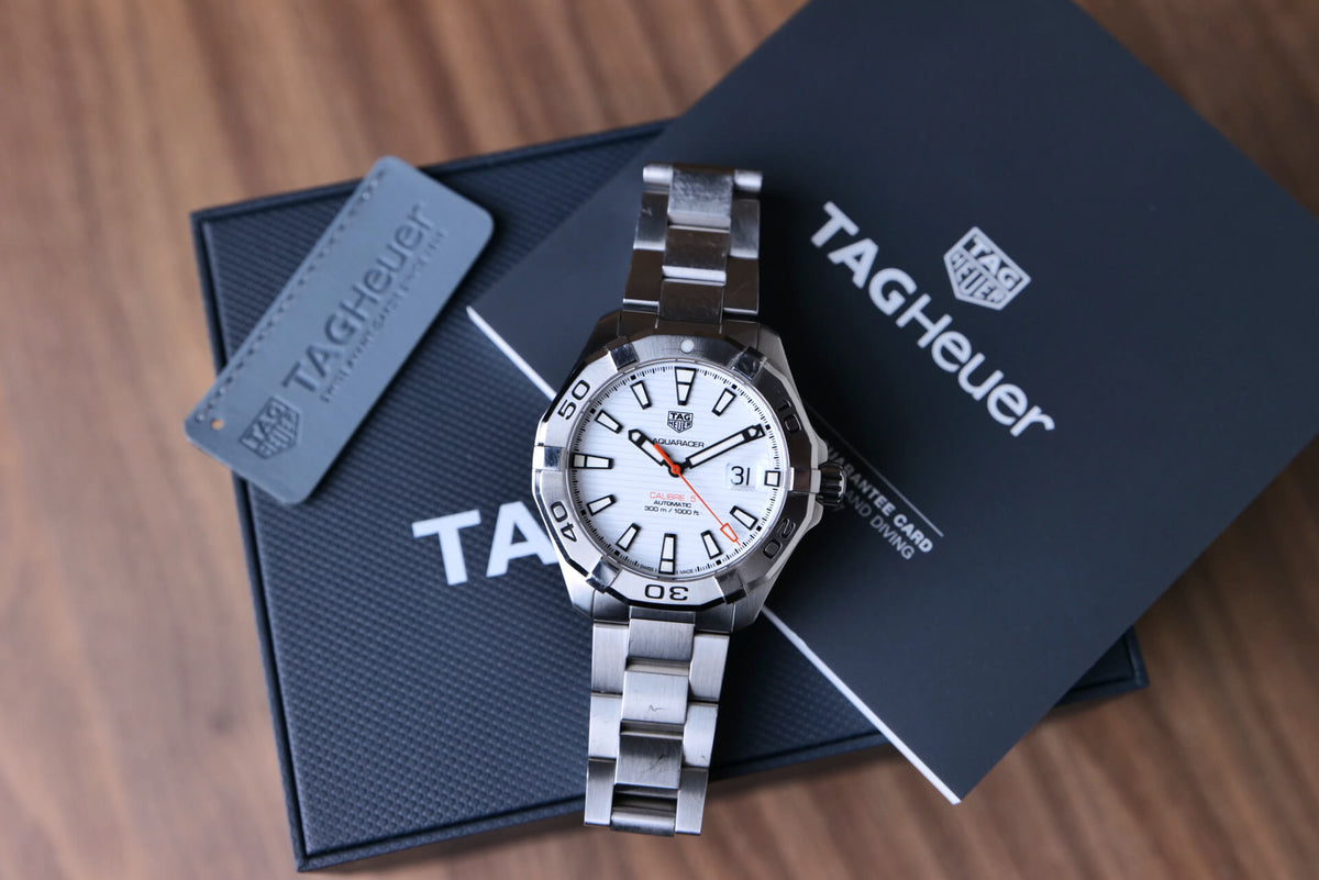 BEGAGNAD Tag Heuer Aquaracer 300M Vit 43Mm WAY2013-0