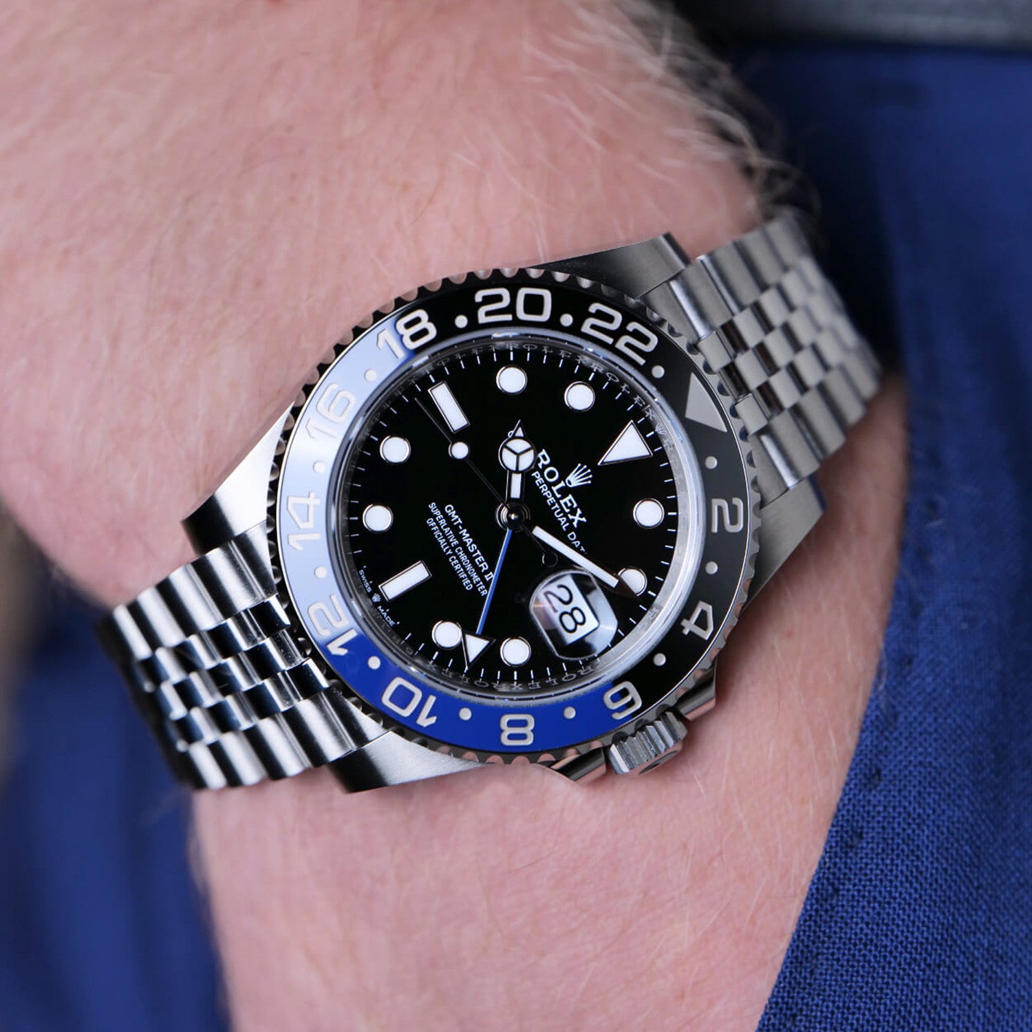 PRE-OWNED Rolex GMT Master II "Batgirl" 126710BLNR