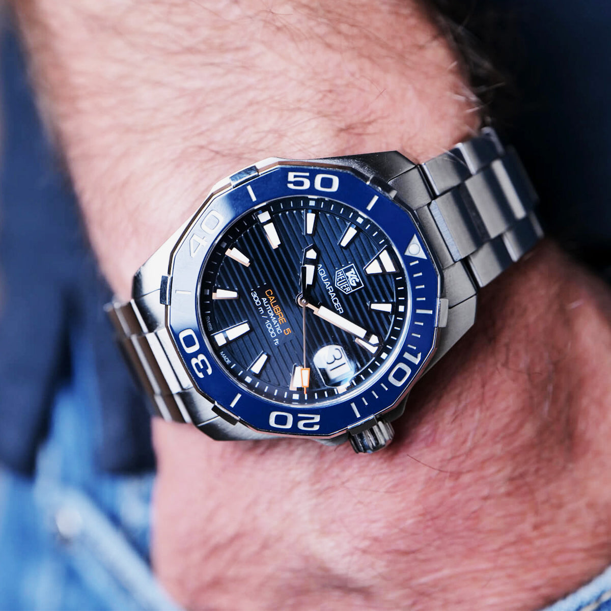 PRE-OWNED Tag Heuer Aquaracer Calibre 5 WAY211C-0