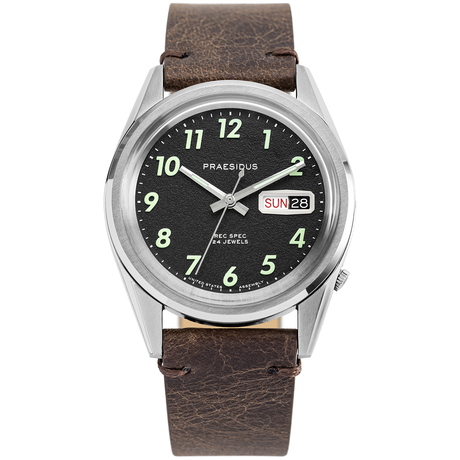 Praesidus Rec Spec OG Popcorn Brown Leather Strap P-38-BTG-BRCK1