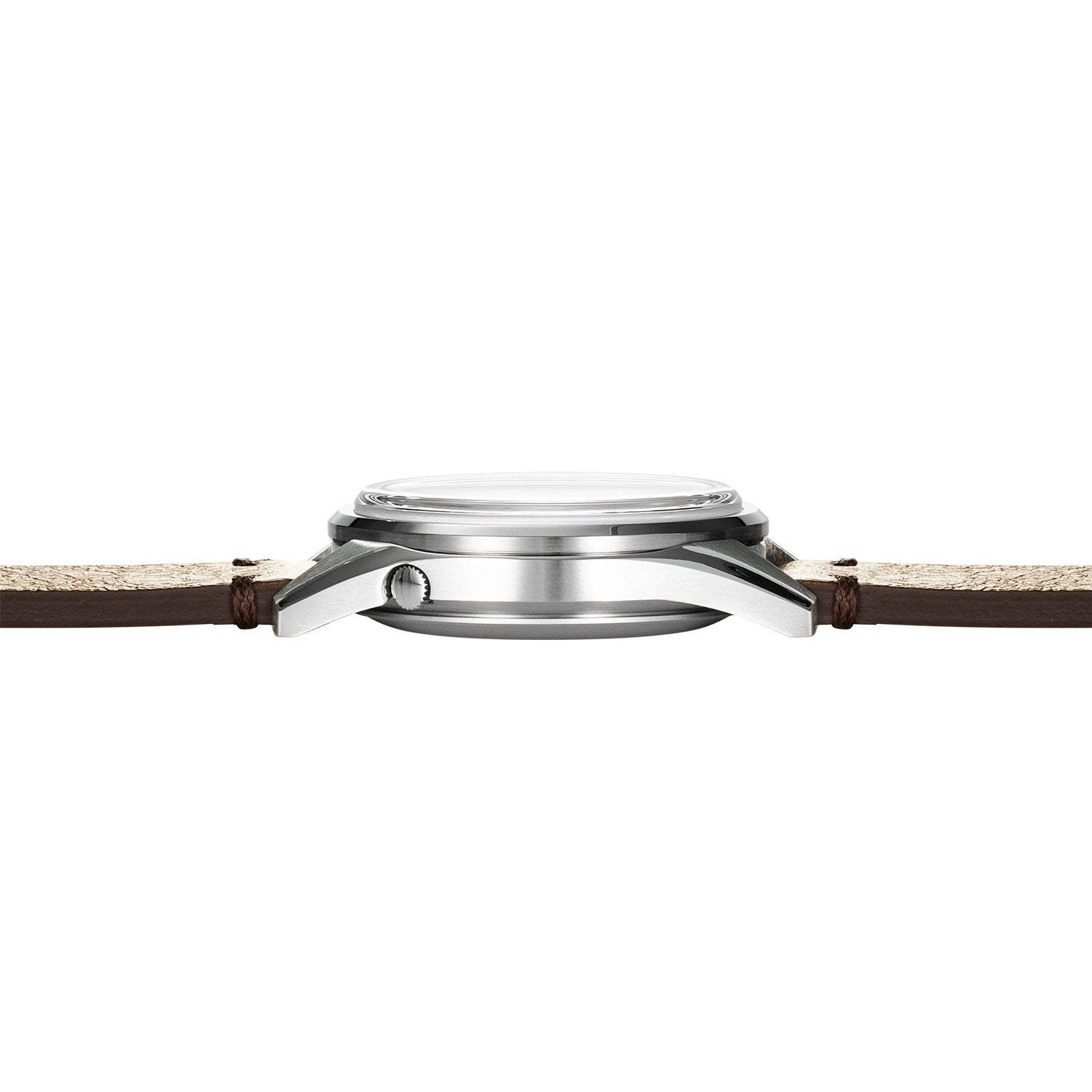 Praesidus Rec Spec White Popcorn Brown Leather Strap P-38-BTW-BRCK1