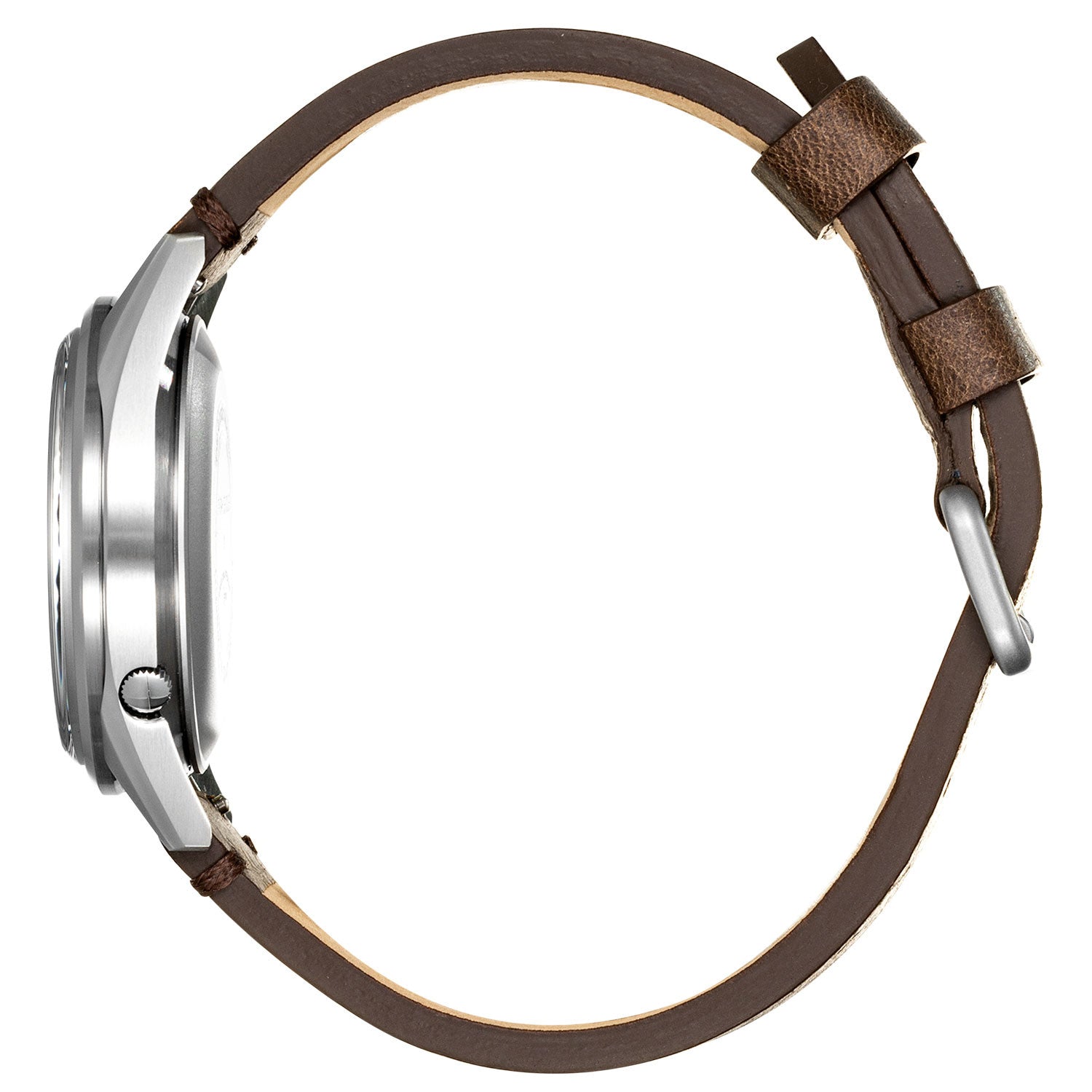Praesidus Rec Spec White Popcorn Brown Leather Strap P-38-BTW-BRCK1