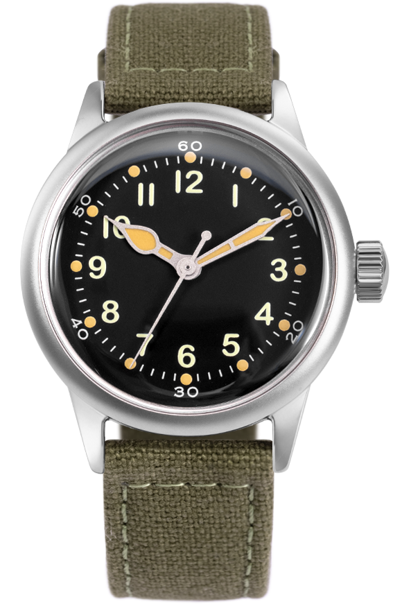 Praesidus Service Watch Svart Urtavla Grön Rem 38Mm P-38-MB-E