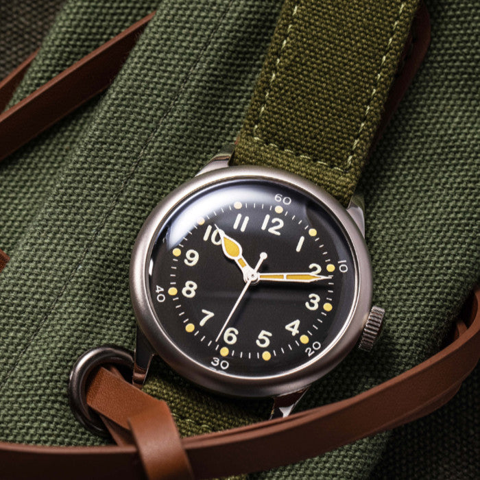 Praesidus Service Watch Svart Urtavla Grön Rem 38Mm P-38-MB-E